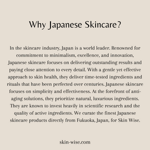 Japanese skincare skin wise